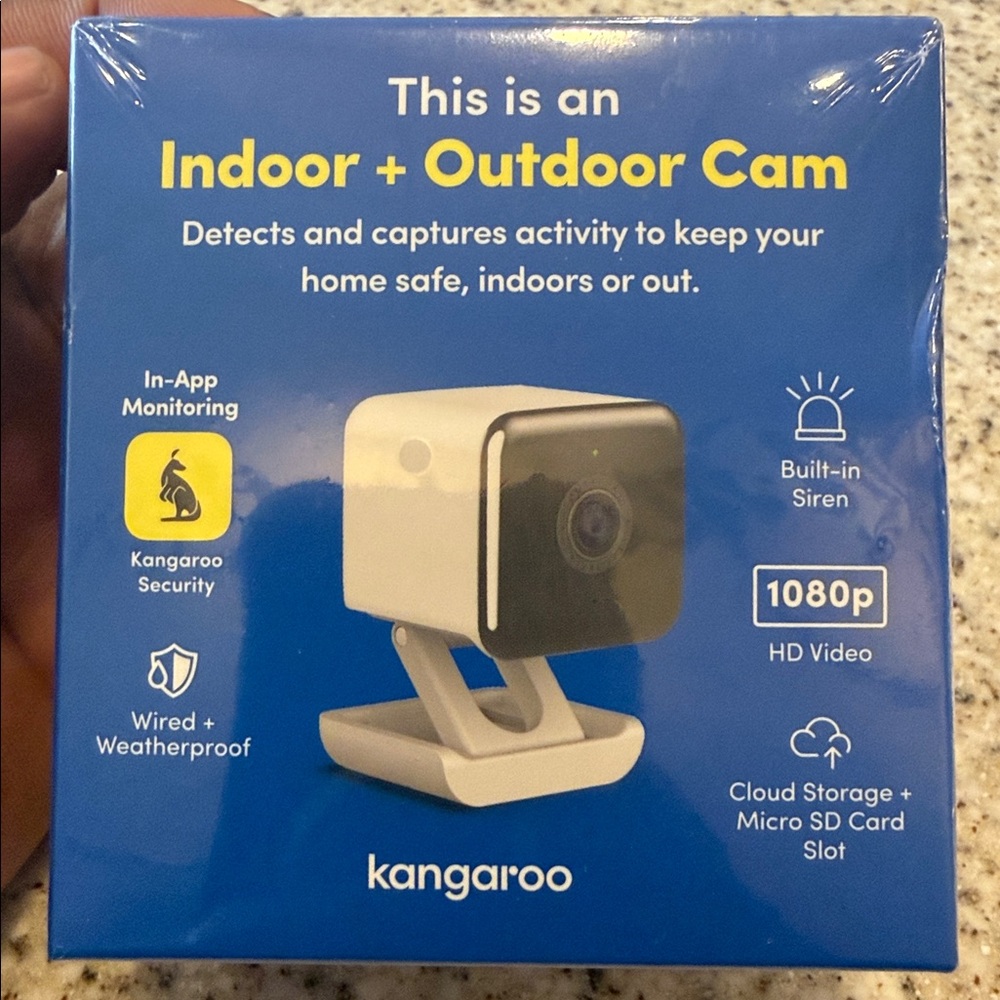 kangaROOS Indoor Outdoor Cam - Blue and White